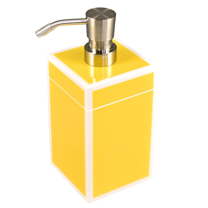 Sunshine Yellow with White Lacquer Bathroom Accessories