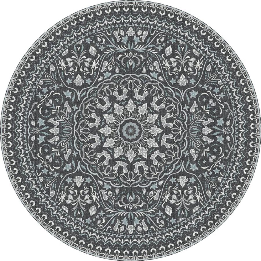 Adama Vinyl Round Rug/Mat (Mali_G)
