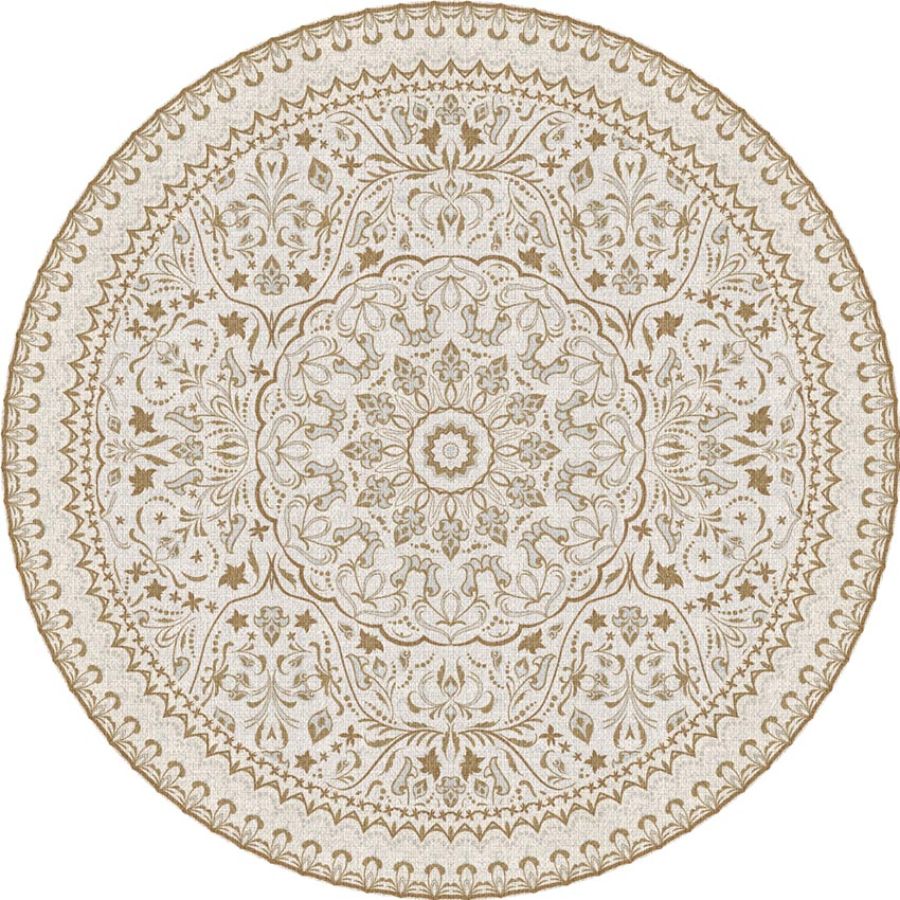 Adama Vinyl Round Rug/Mat (Mali_O)