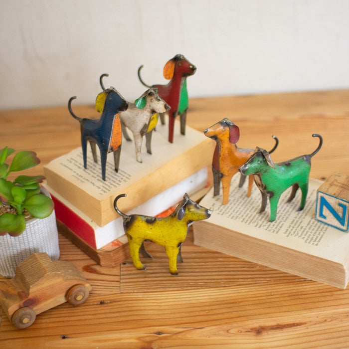 Recycled Metal Dogs Set/6