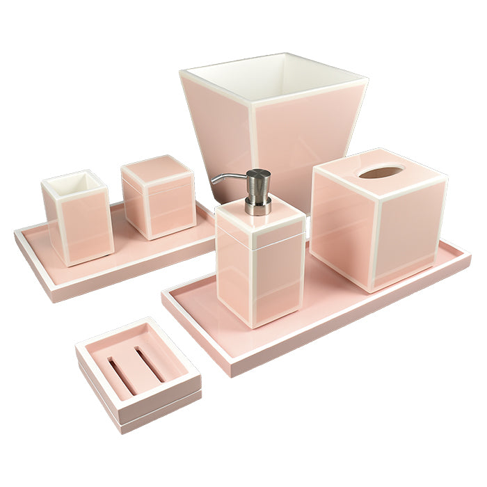 Paris Pink Lacquer Bathroom Accessories