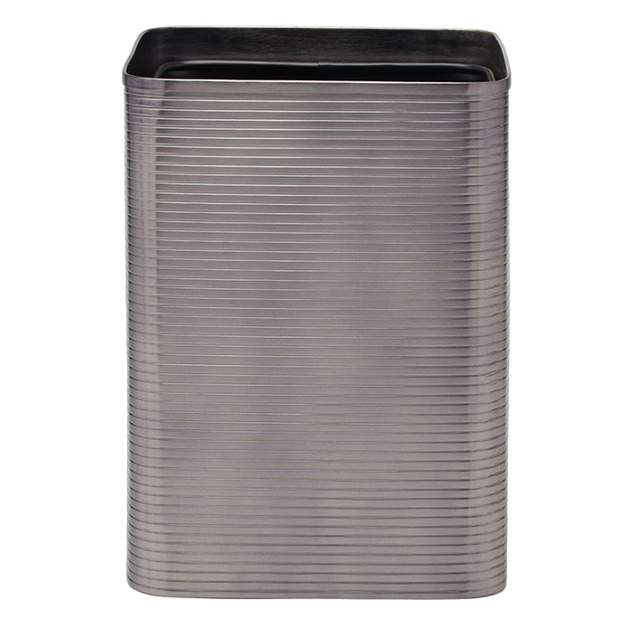Adelaide Brass Square Waste Basket (Pewter) Hudson & Vine