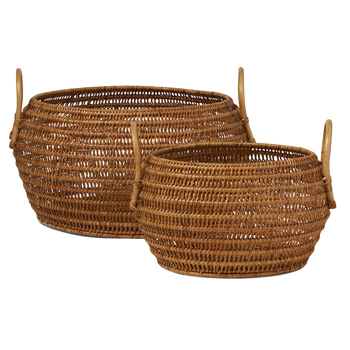 Aneta Natural Rattan Baskets Set/2