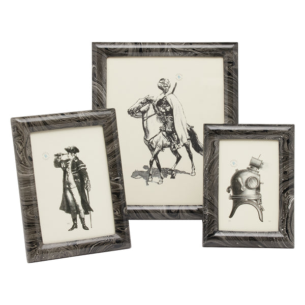 Ashland Black Swirled Lacquered Resin Picture Frame