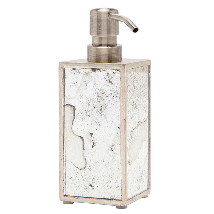 Atwater Antiqued Mirror Soap Pump (Silver Leaf)