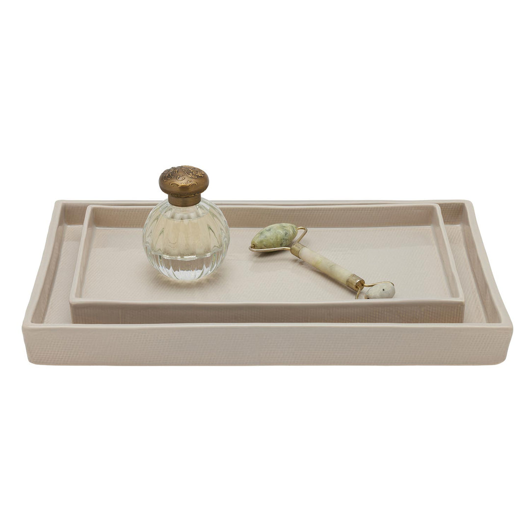 Cordoba Ceramic Nested Trays Set/2 (Sand)