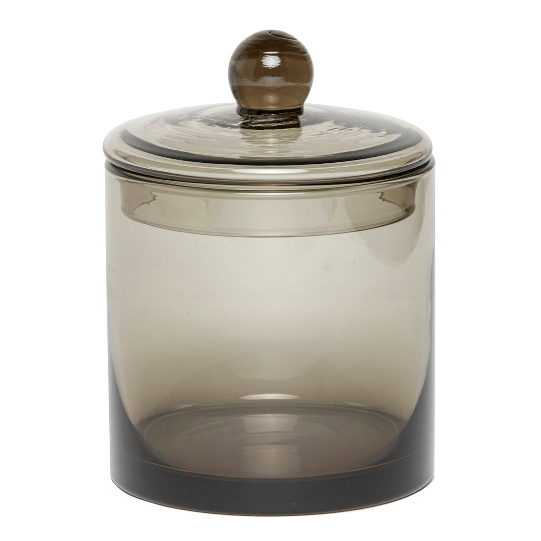 Darby Handblown Glass Large Canister (Smoke)