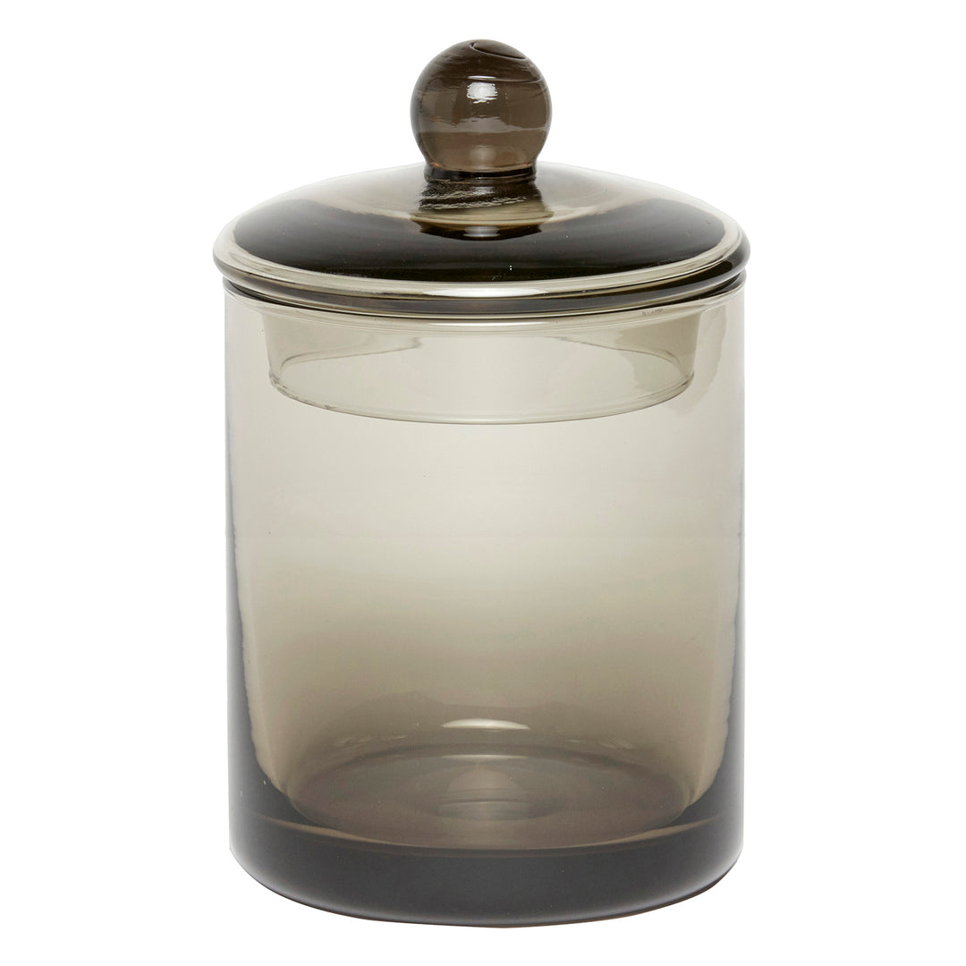 Darby Handblown Glass Medium Canister (Smoke)