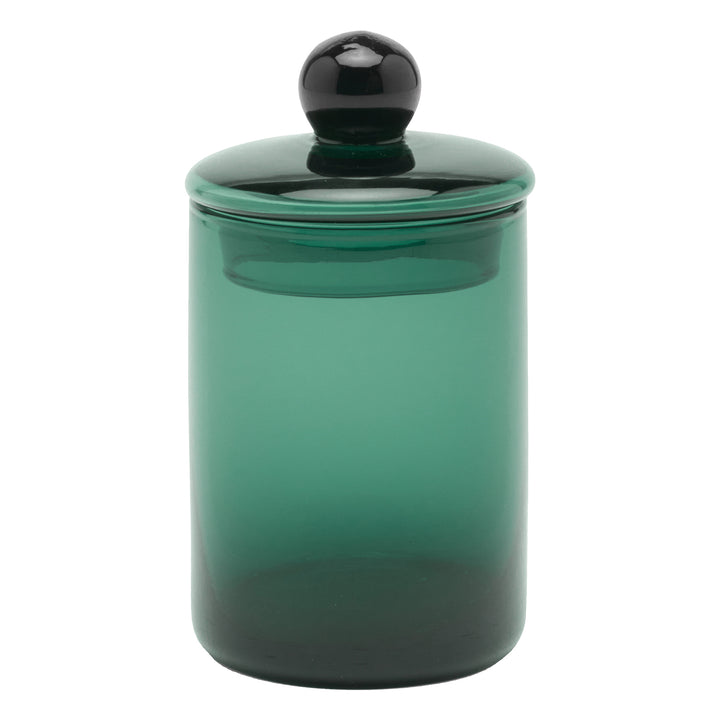 Darby Handblown Glass Small Canister (Smokey Green)
