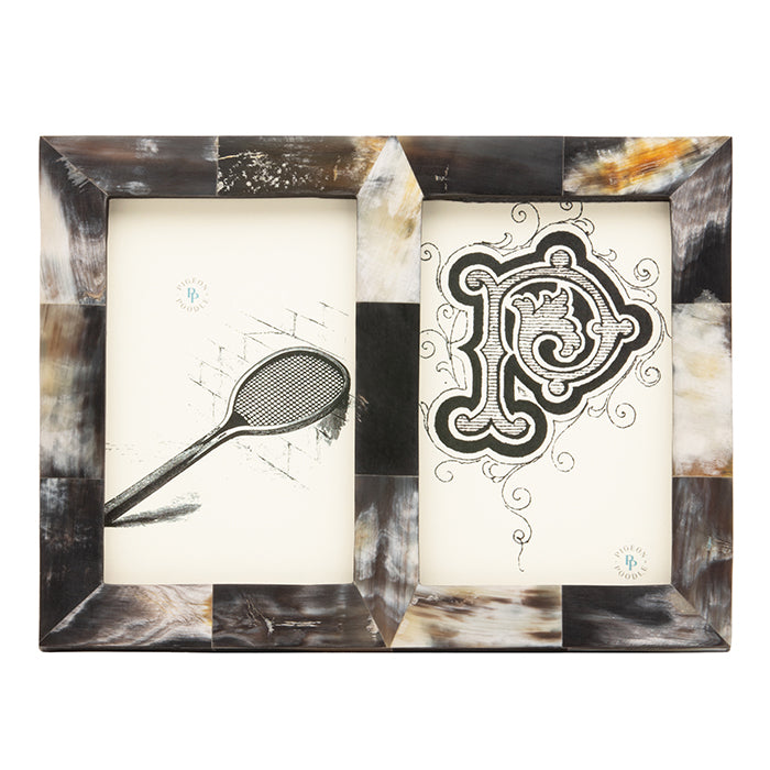 Essen African Horn Double Frame 4x6 (Dark)