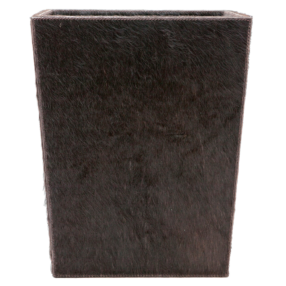 Hyde Hair-On-Hide Wastebasket Rectangle (Brown)