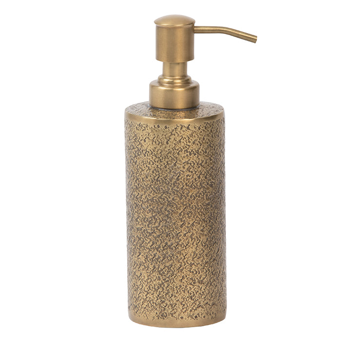 Kenitra Antique Brass Pitted Metal Soap Pump
