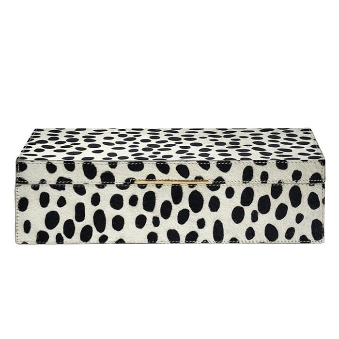 Malmo Dalmatian Print Hair-On-Hide Large Jewelry Box