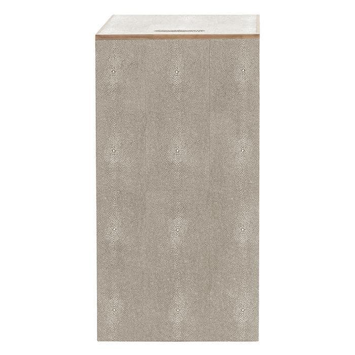 Northwich Square Faux Shagreen Hamper (Sand)