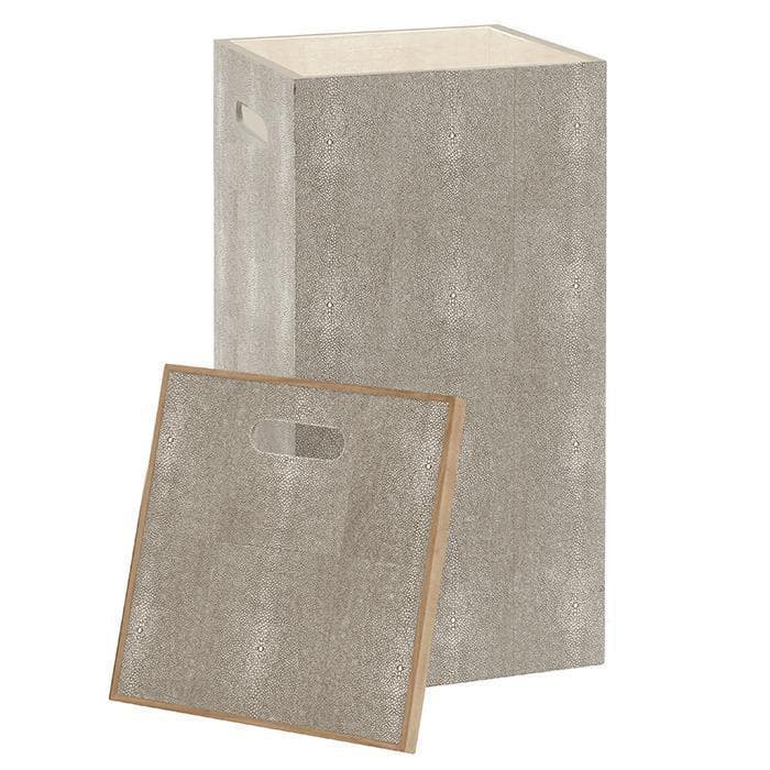 Northwich Square Faux Shagreen Hamper (Sand)