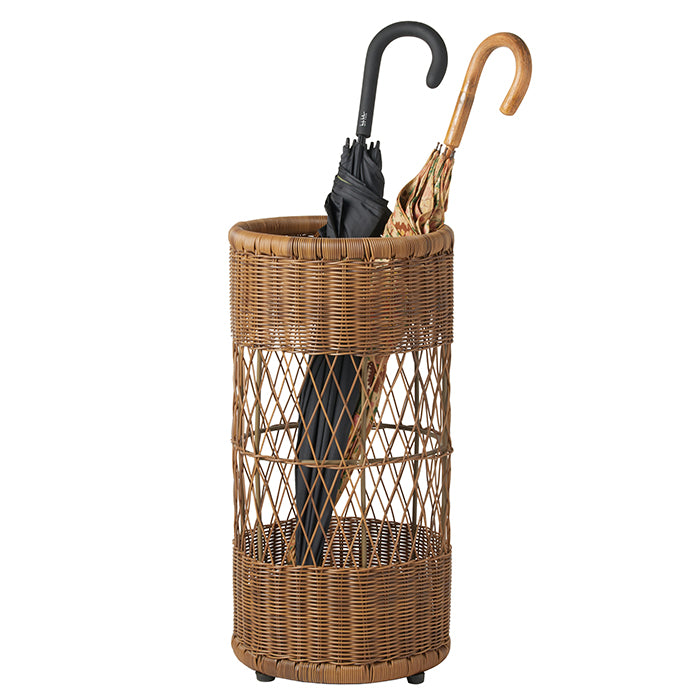 Winburg Faux Rattan Umbrella Stand (Chestnut)