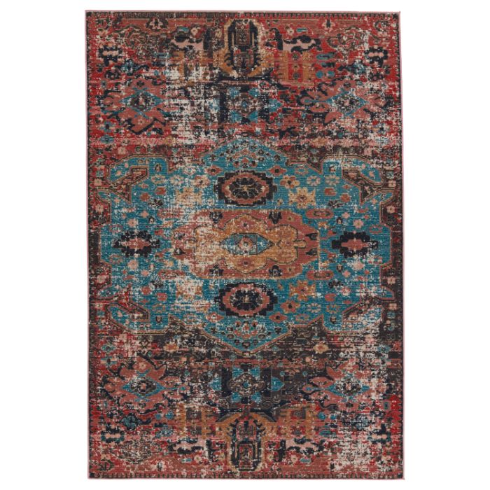 Vibe by Jaipur Living Presia Indoor/ Outdoor Medallion Red/ Teal Area Rug (SWOON - SWO01)