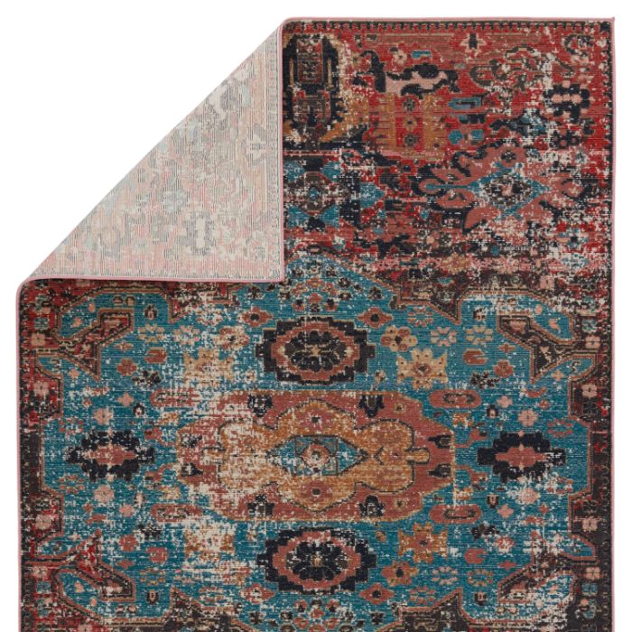 Vibe by Jaipur Living Presia Indoor/ Outdoor Medallion Red/ Teal Area Rug (SWOON - SWO01)