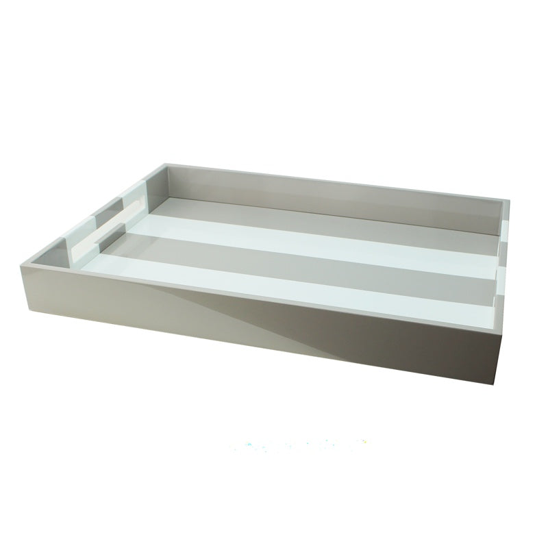 Grey lacquer shop tray