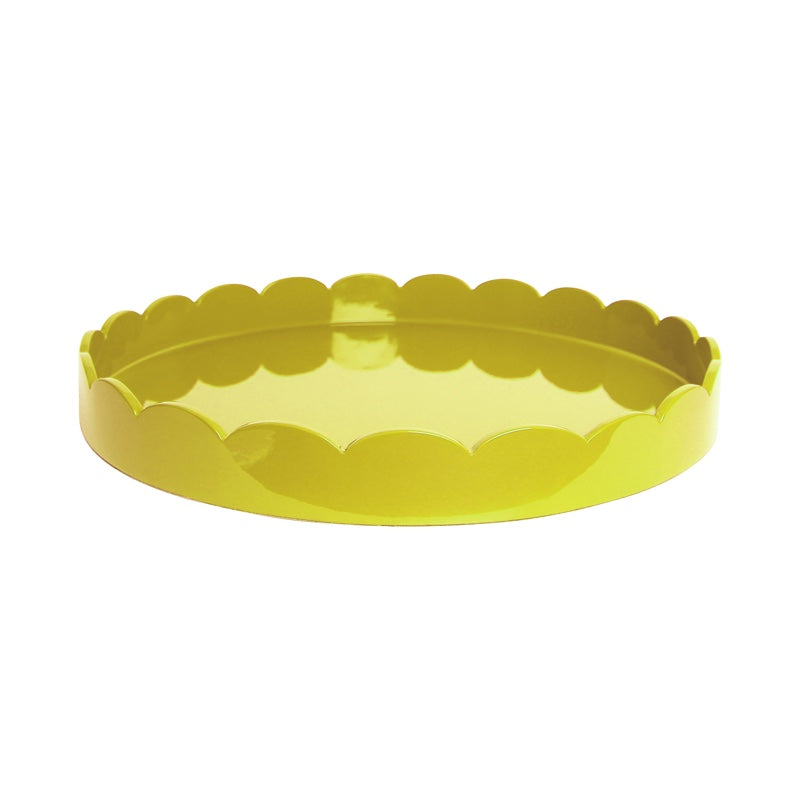 Addison Ross Round Medium Lacquered Scallop Tray (Yellow) 16"