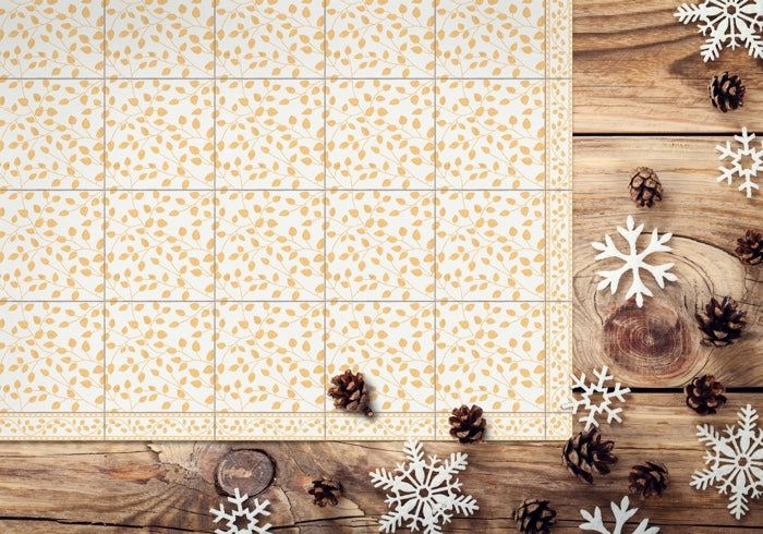 Adama Vinyl Rectangle Placemats Set/4 (Leaves_D)