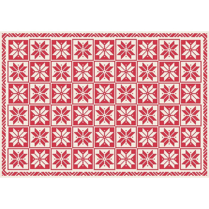 Adama Vinyl Rectangle Placemats Set/4 (Xmas_Textile_R)