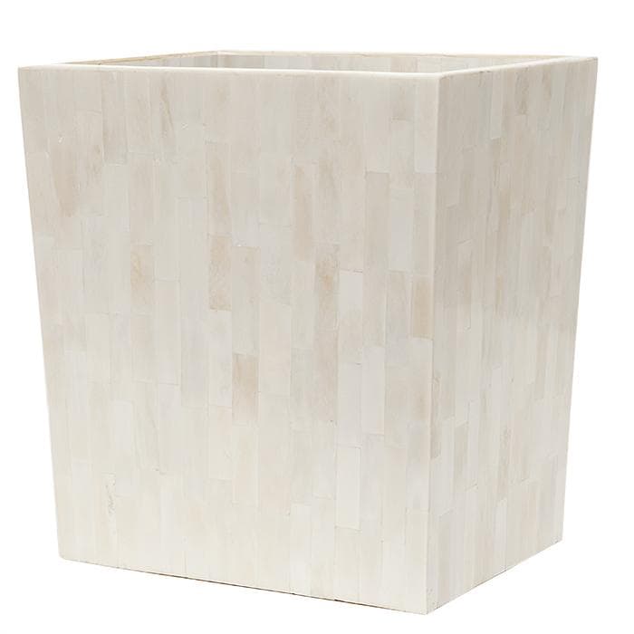 Gaya Vertical Bone Rectangle Waste Basket
