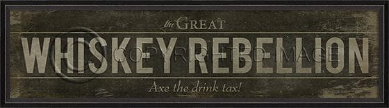 Whiskey Rebellion Black Sign 12" x 43.5"