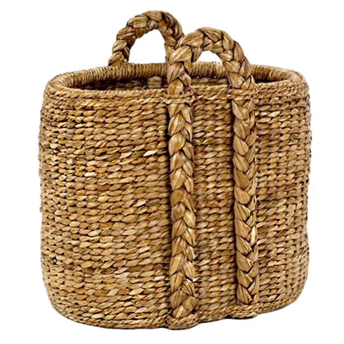 Oval Palm Leaf Hearth Basket