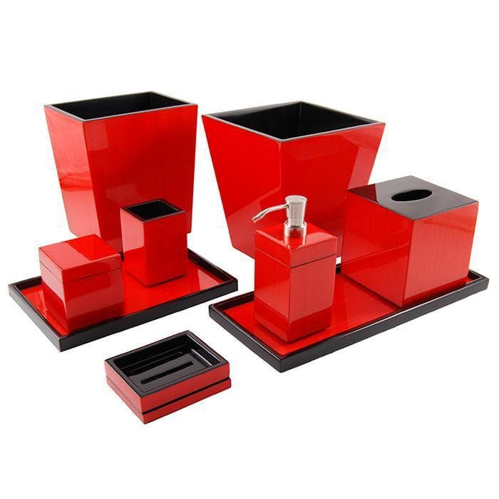 Red Tulipwood Lacquer Tissue Box