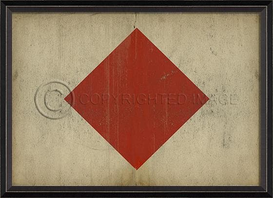 Nautical Flag F Framed Print