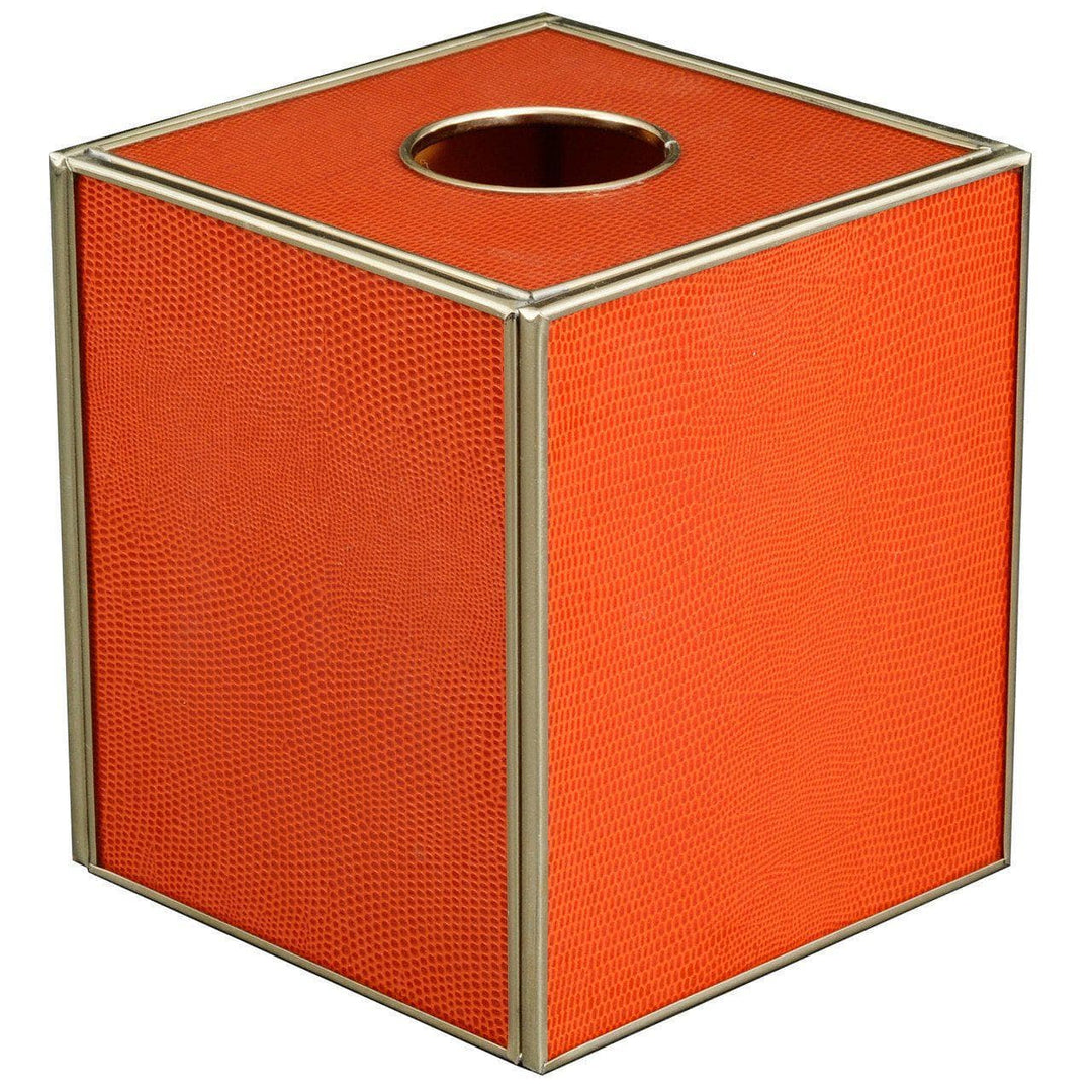 Orange Faux Lizard Tissue Box