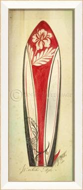 Waikiki Style Framed Print 11" x 26"