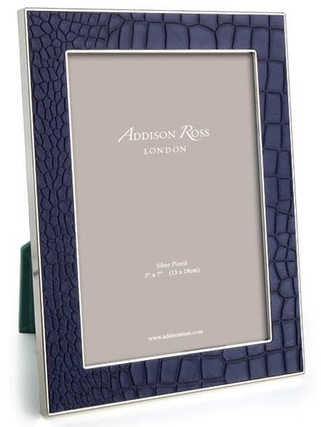 Addison Ross Blue Faux Croc Picture Frame