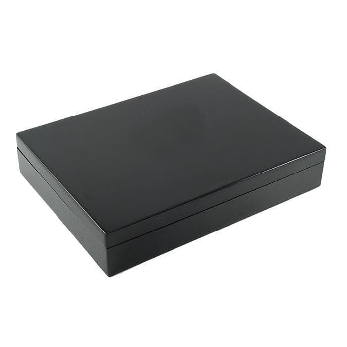 Lacquer Long Stationery Box (Black)