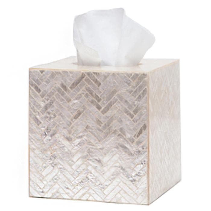 Handa Herringbone Capiz Tissue Box (Pearlized)