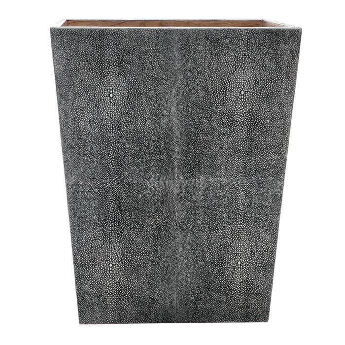 Crosby Gray Rectangle Waste Basket, Tapered