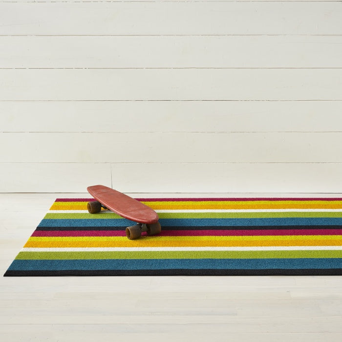 Chilewich Bold Stripe Shag Floor Mats (Multi)