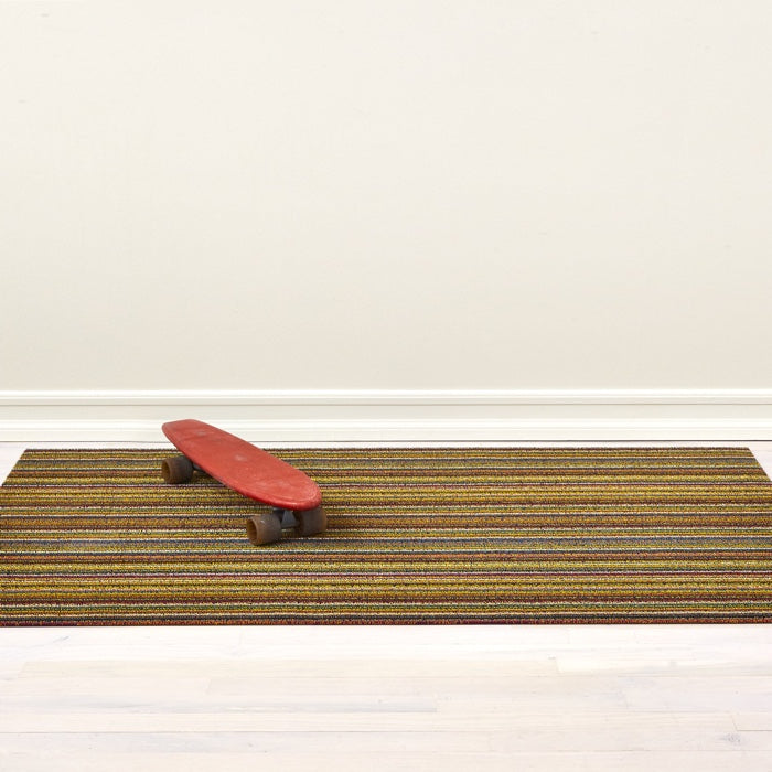 Chilewich Skinny Stripe Shag Runner - Steel