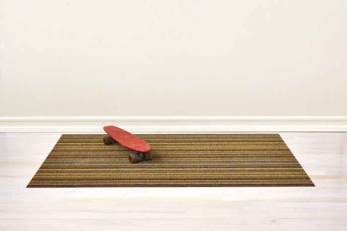 Chilewich Skinny Stripe Shag Floor Mats (Bright Multi)