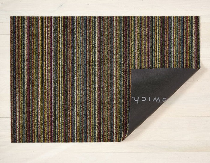 Chilewich Skinny Stripe Shag Floor Mat (Bright Multi)
