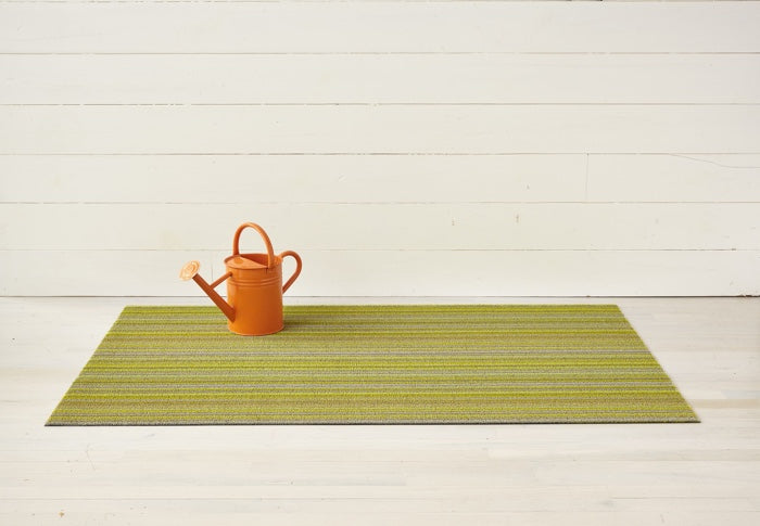 Chilewich Skinny Stripe Shag Floor Mat (Citron)