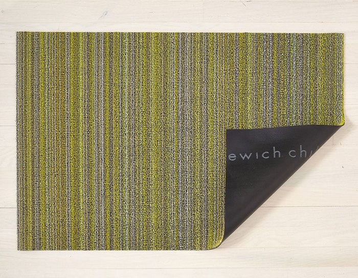 Chilewich Skinny Stripe Shag Floor Mat (Citron)