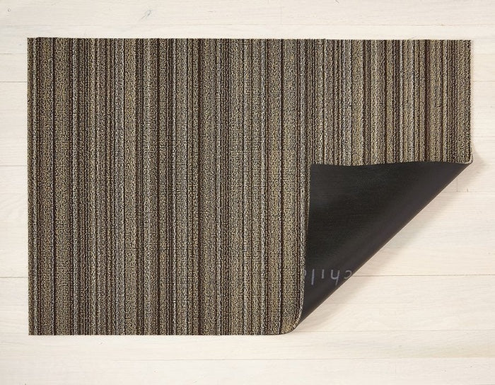 Chilewich Skinny Stripe Shag Floor Mat (Mushroom)