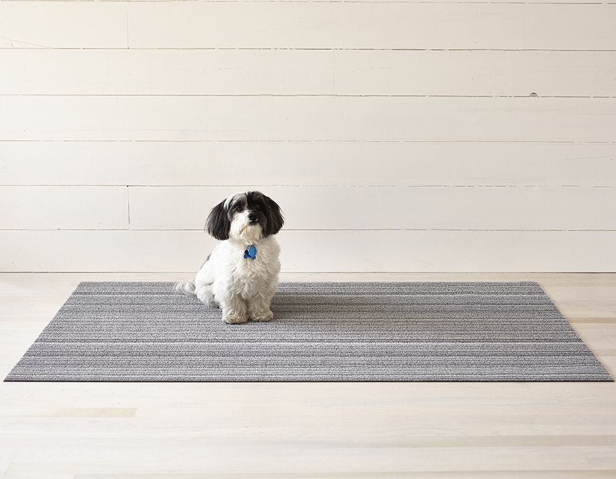 Chilewich Skinny Stripe Shag Floor Mat (Shadow)