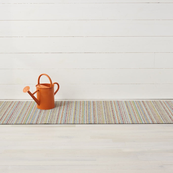 Skinny Stripe Shag Utility Floor Mat, Shadow - 24x36