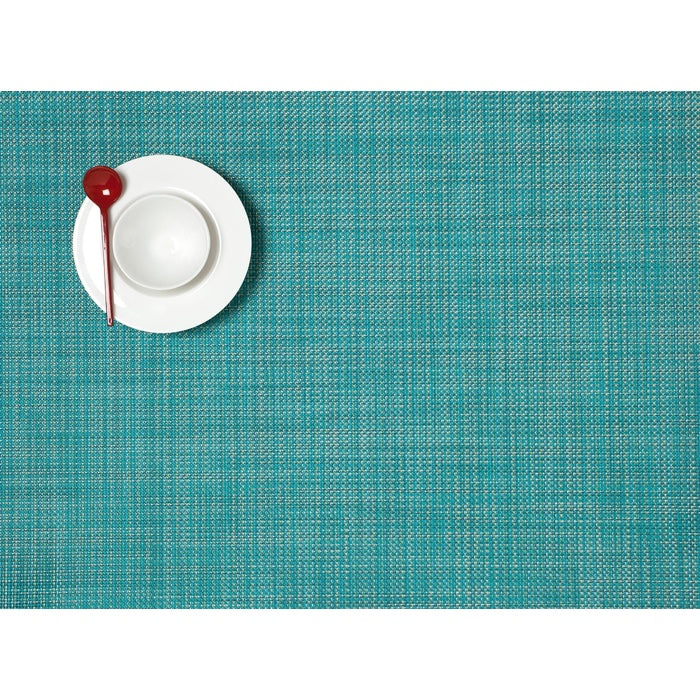 Chilewich Mini Basketweave Rectangle Place Mats Set/4 (Turquoise)