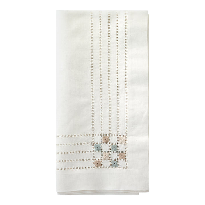 Cornermark Hemstitched and Embroidered Napkins Set/4