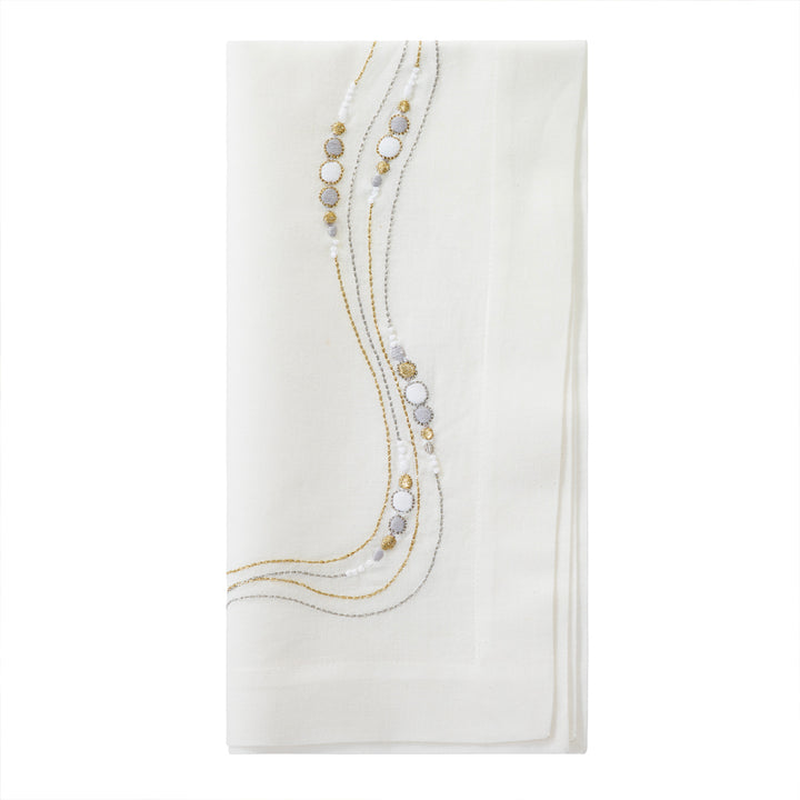 Drift Flow Embroidered Napkins Set/4
