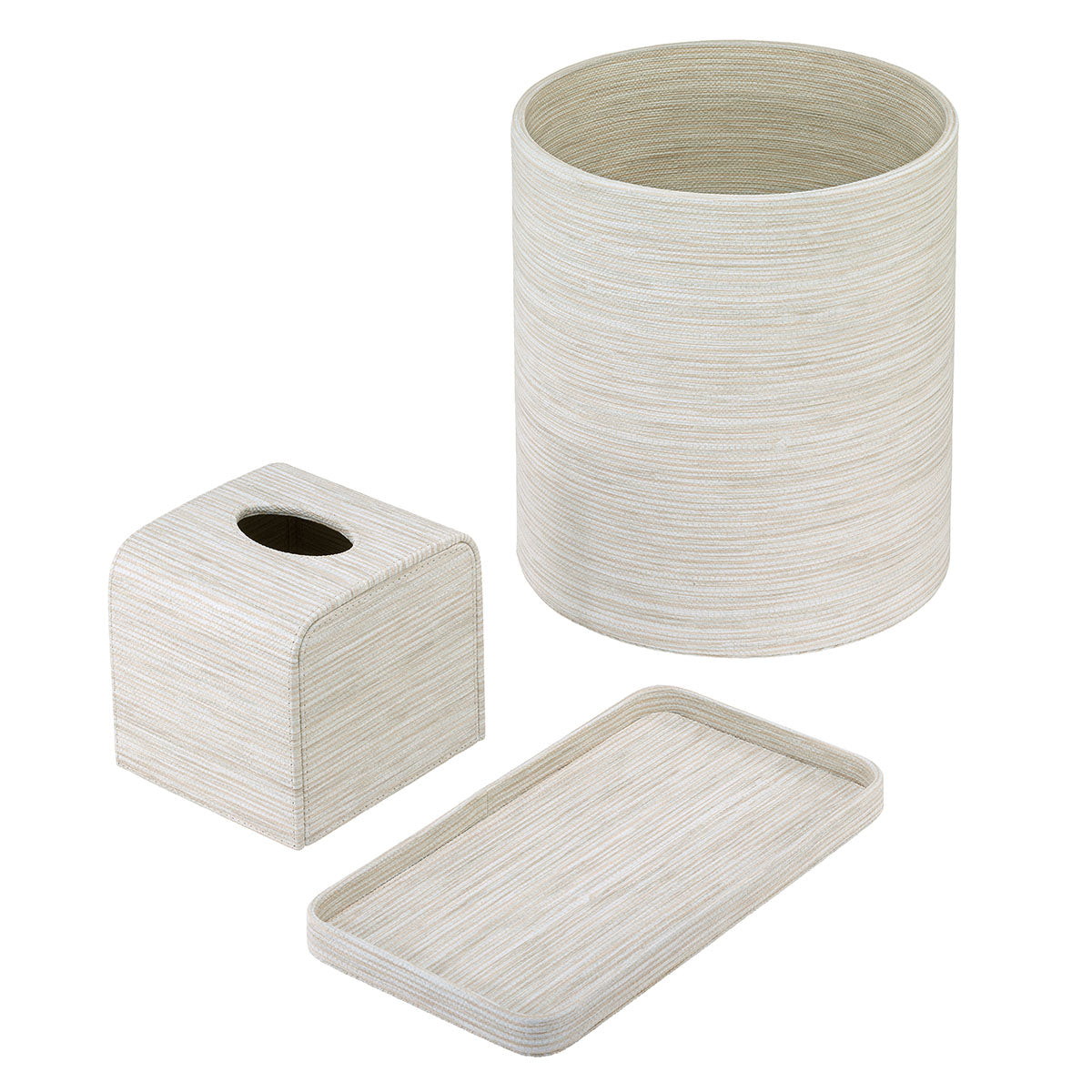 Bodrum Grasscloth Vinyl Bathroom Accessories - Thumbnail 3